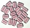 20 18mm Light Amethyst Chiclet Glass Beads